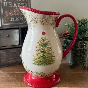 New Pioneer Woman Holiday Cheer Christmas Tree Pitcher 2qt Retired